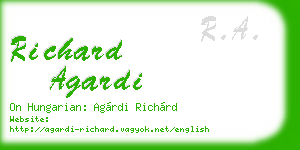 richard agardi business card