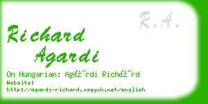 richard agardi business card